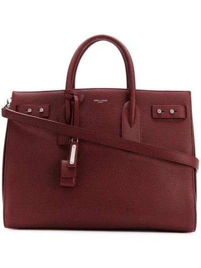 Shop Saint Laurent Sac De Jour Tote Bag - Red