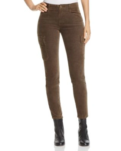 Shop Vince Corduroy Skinny Cargo Pants In Olive