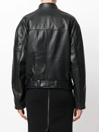 Shop Tom Ford Oversized Biker Jacket In Black