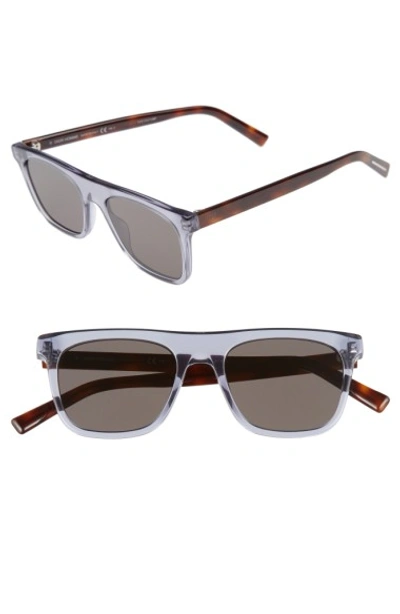 Dior Homme Men's Walk Flat Top Square Sunglasses, 50mm In Black/ Grey