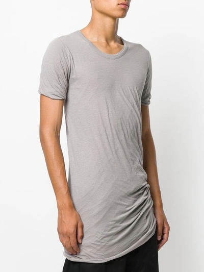 Shop Rick Owens Long Length T-shirt In Grey