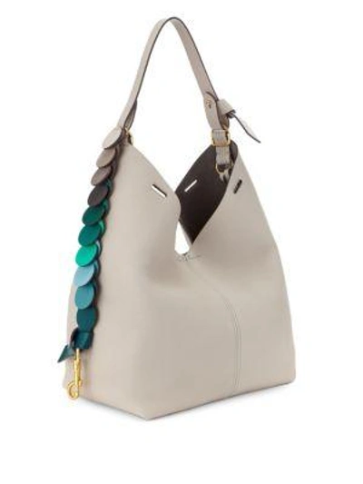 Shop Anya Hindmarch The Bucket Leather Hobo Bag In Steam