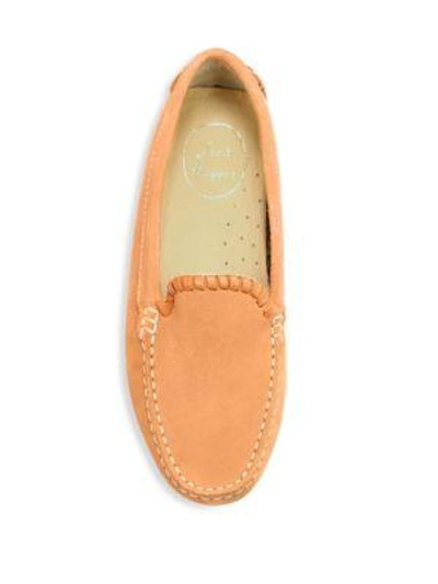 Shop Jack Rogers Taylor Suede Drivers In Dove Grey