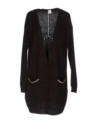 Shop Pinko Cardigan In Dark Brown