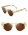 Illesteva Leonard Round Sunglasses, 48mm In Cream/brown