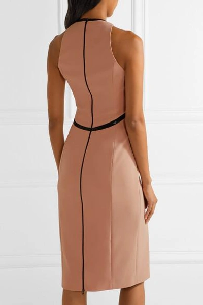 Shop Narciso Rodriguez Sequin-embellished Paneled Stretch Silk-blend Dress