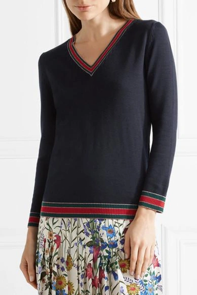 Shop Gucci Striped Wool Sweater