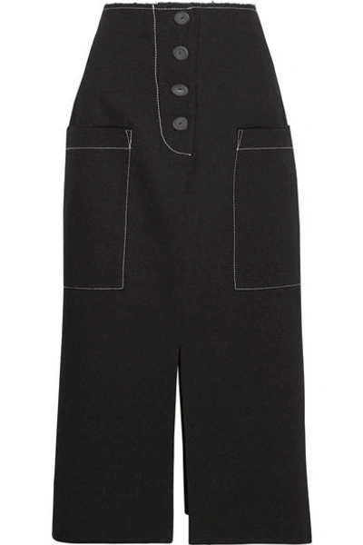 Shop Rejina Pyo Carmen Crepe Midi Skirt In Black