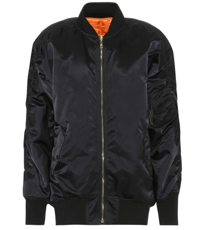 Shop Balenciaga Reversible Bomber Jacket In Black