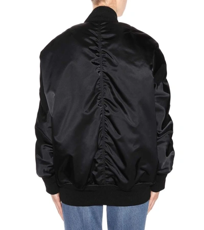 Shop Balenciaga Reversible Bomber Jacket In Black
