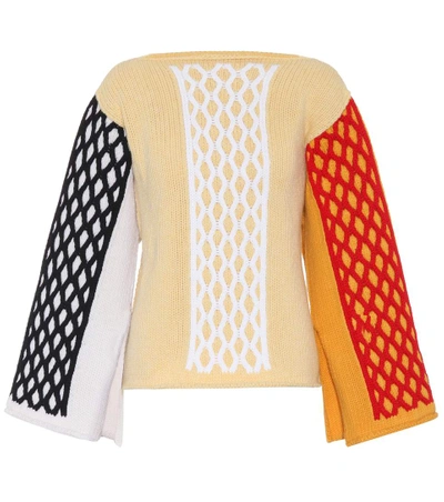 Shop Jw Anderson Knitted Wool-blend Sweater In Multi