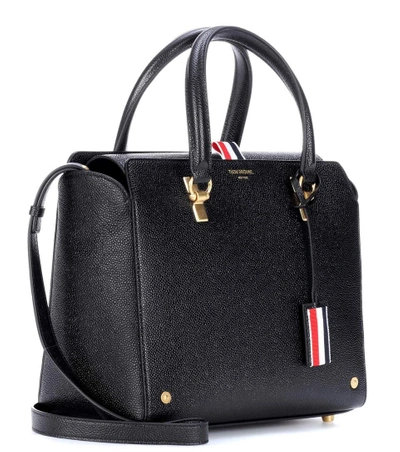 Shop Thom Browne Mrs. Thom Leather Shoulder Bag In Llack