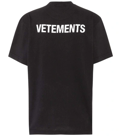 Shop Vetements Printed Cotton Shirt In Llack Priet