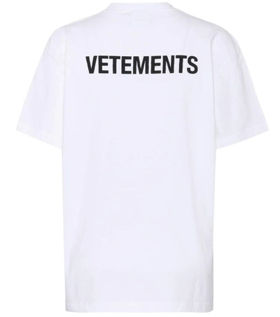 Shop Vetements Printed Cotton Shirt In White Priet