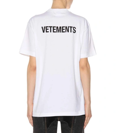 Shop Vetements Printed Cotton Shirt In White Priet