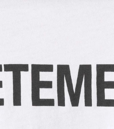 Shop Vetements Printed Cotton Shirt In White Priet