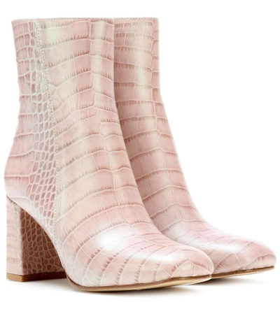 Maryam Nassir Zadeh Exclusive To Mytheresa.com - Agnes Leather Ankle Boots In Pink