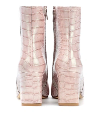Shop Maryam Nassir Zadeh Exclusive To Mytheresa.com - Agnes Leather Ankle Boots In Pink