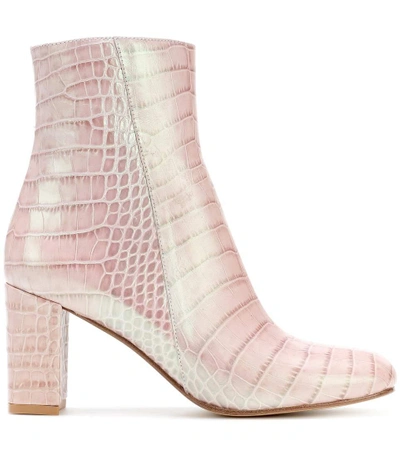 Shop Maryam Nassir Zadeh Exclusive To Mytheresa.com - Agnes Leather Ankle Boots In Pink