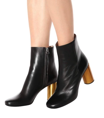 Shop Acne Studios Allis Leather Ankle Boots In Llack