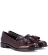 TOD'S GLOSSED LEATHER LOAFERS,P00277641