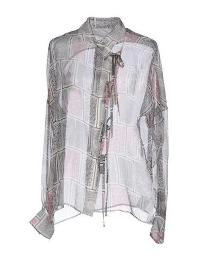 Shop Maison Margiela Patterned Shirts & Blouses In Grey