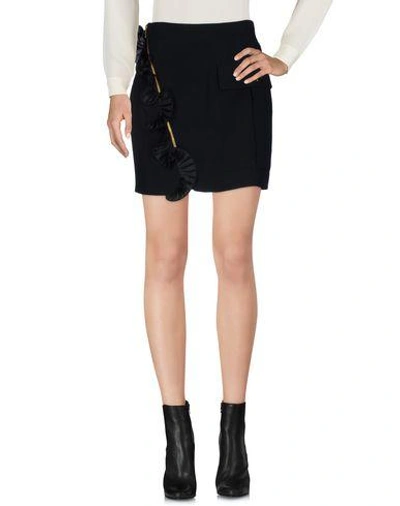 Shop Emanuel Ungaro Mini Skirt In Black