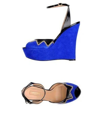 Shop Aquazzura Sandals In Bright Blue
