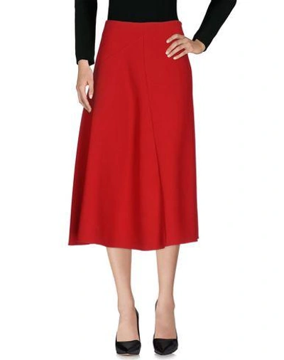 Shop Marni 3/4 Length Skirts In Red