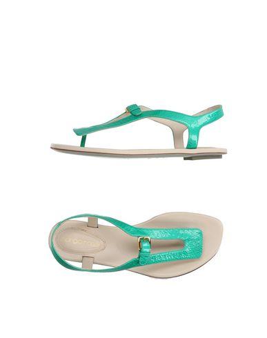 Sergio Rossi Toe Strap Sandals In Emerald Green | ModeSens