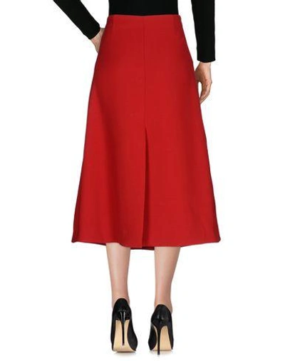 Shop Marni 3/4 Length Skirt In Brick Red
