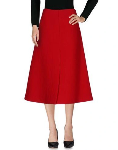Shop Marni 3/4 Length Skirt In Red
