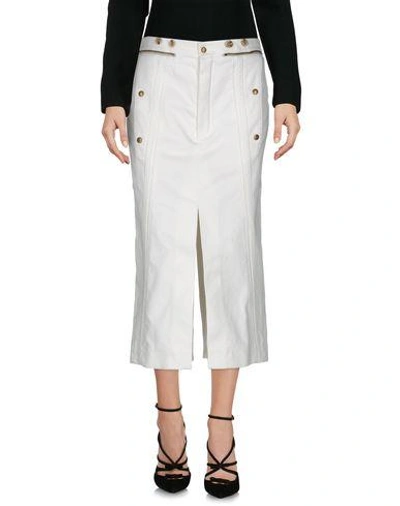 Shop Chloé 3/4 Length Skirt In White