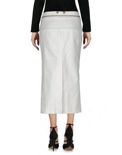 Shop Chloé 3/4 Length Skirt In White