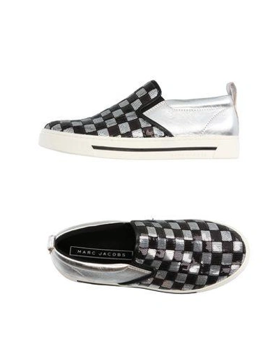 Shop Marc Jacobs Woman Sneakers Silver Size 7 Soft Leather, Textile Fibers