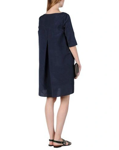 Shop Marni Short Dress In Dark Blue