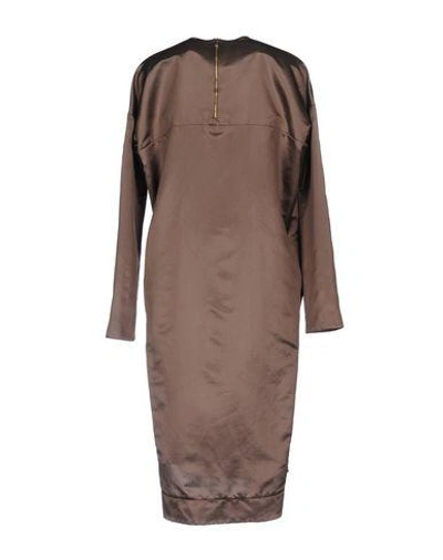 Shop Marni Knee-length Dress In Khaki