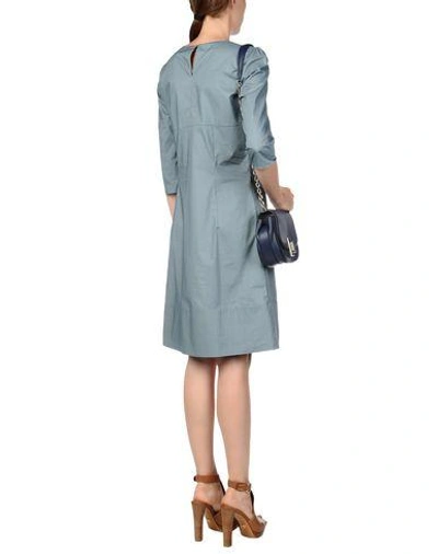 Shop Marni Woman Midi Dress Slate Blue Size 6 Cotton