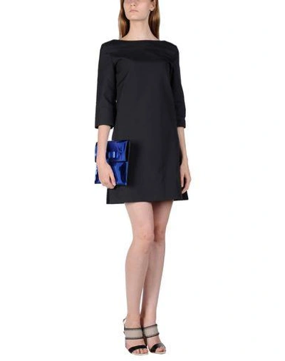 Shop Marni Short Dress In Steel Grey