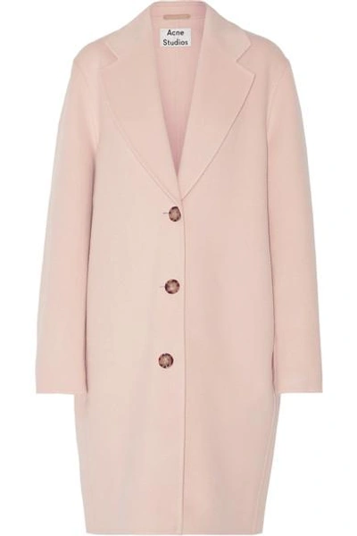 Shop Acne Studios Landi Oversized Wool And Cashmere-blend Coat In Pastel Pink