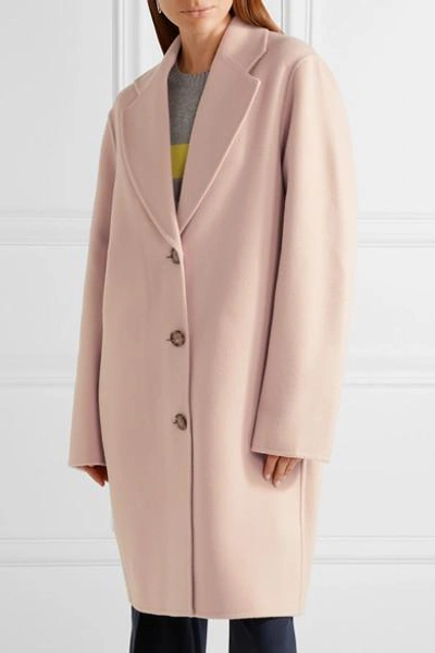 Shop Acne Studios Landi Oversized Wool And Cashmere-blend Coat In Pastel Pink
