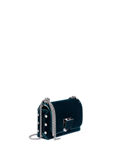 Shop Jimmy Choo 'lockett Petite' Stud Velvet Crossbody Bag