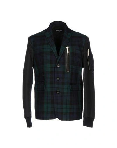 Shop Dsquared2 Blazer In Dark Green