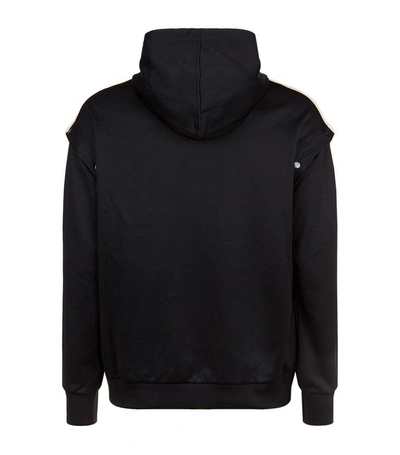 Shop Gucci Logo Band Hooded Sweatshirt In Black