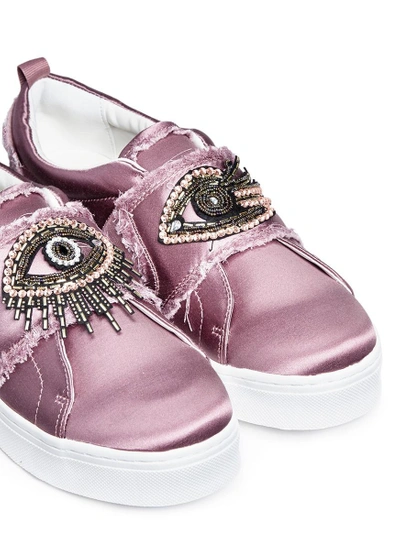 Shop Sam Edelman 'levine' Embellished Eye Patch Satin Skate Slip-ons