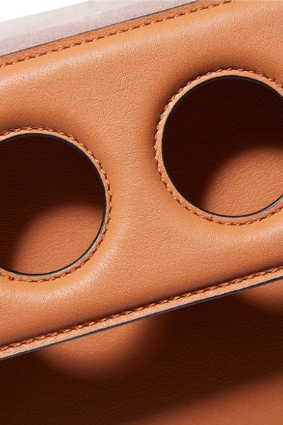 Shop Jw Anderson Pierce Medium Color-block Leather Shoulder Bag