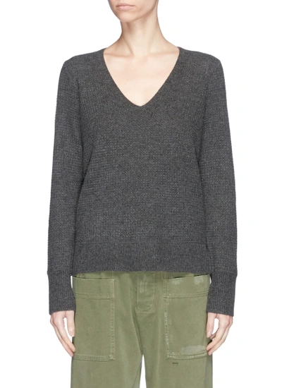 James Perse Cashmere Thermal Stitch Knit Sweater