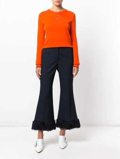 Shop Stella Mccartney Fur Free Fur Malina Trousers - Blue