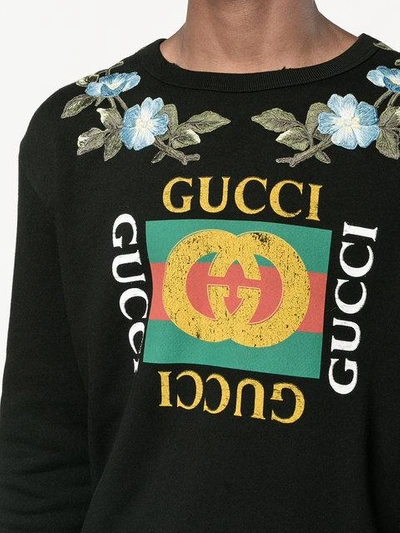 Shop Gucci Gg Floral Sweatshirt