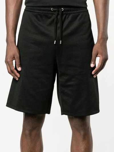 Shop Gucci - Logo Piped Track Shorts  In Black